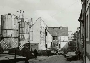 Kesselgasse. Westseite mit Abrissgebiet
