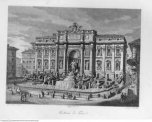 Raccolta delle principali vedute di Roma disegnate al vero ed incise da Domenico Amici Romano, Tafel (11): Fontana di Trevi