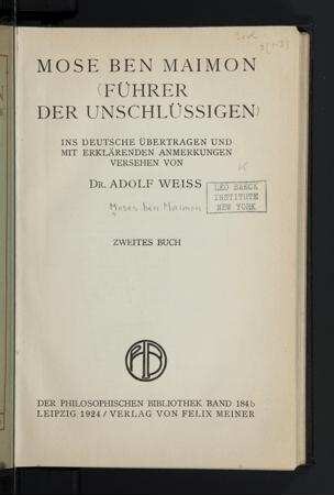 Führer der Unschlüssigen : [=Bd 2]