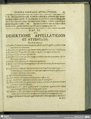 Cap. XI. De Desertione Appellationis Et Attentatis
