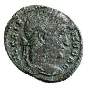 Münze, Follis, Aes 3, 323 - 324 n. Chr.