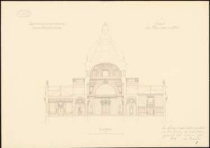 Kaiserpavillon für eine Weltausstellung: Querschnitt 1:100
