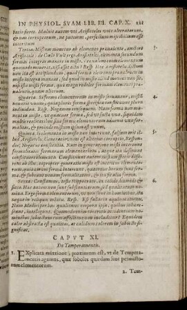 Caput XI. De Temperamentis