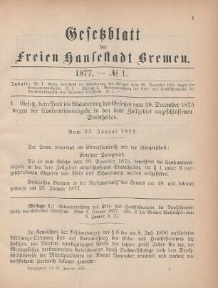 23. Januar-30. December 1877 = No. 1-30