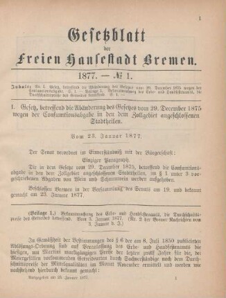 23. Januar-30. December 1877 = No. 1-30