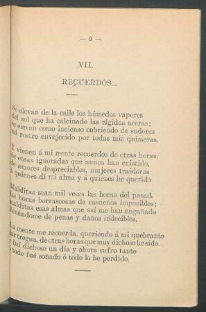 VII. - Recuerdos...