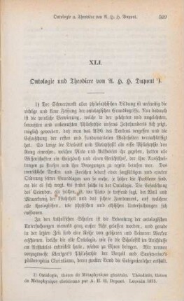 599-609 Ontologie und Theodicee von A. H. H. Dupont