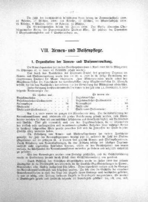 VIII. Armen- und Waisenpflege