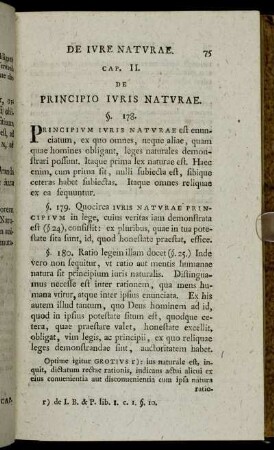 Cap. II. De Principio Iuris Naturae