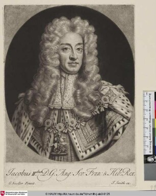 Jacobus II.dus D. G. Ang: Sco: Fran: & Hib: Rex.