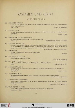 Ostasien und Afrika (Nr. 200-215a)