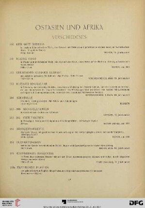 Ostasien und Afrika (Nr. 200-215a)