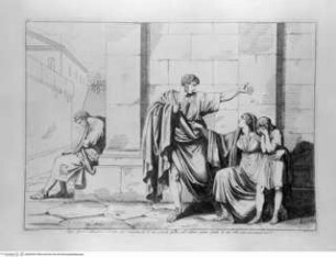 Pinelli, Bartolomeo, Istoria Romana. Incisa ad acqua forte da Bartolomeo Pinelli Romano. L'Anno 1818, e 1819. o.O.[Roma] u.J, "Cajo Gracco abbandona Licinia sua Consorte .." (Taf. 50 [72])