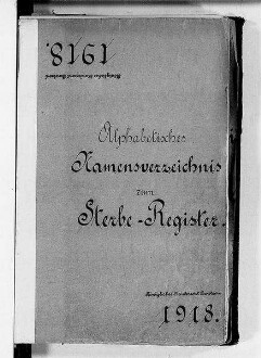 Alphabetisches Namenverzeichnis zum Sterberegister Bautzen