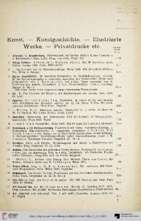 Kunst. - Kunstgeschichte. - Illustrierte Werke. - Privatdrucke etc. (Nr. 1-657b)