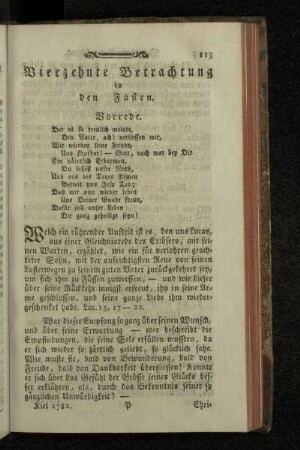 Vierzehnte Betrachtung in den Fasten.