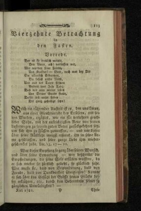 Vierzehnte Betrachtung in den Fasten.