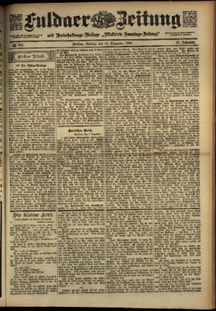 Erste Ausgabe vom Montag, den 10. Dezember 1900.
