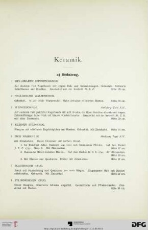 Keramik (Nr. 1-54)