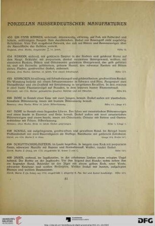 Porzellan außerdeutscher Manufakturen (Nr. 453-481)