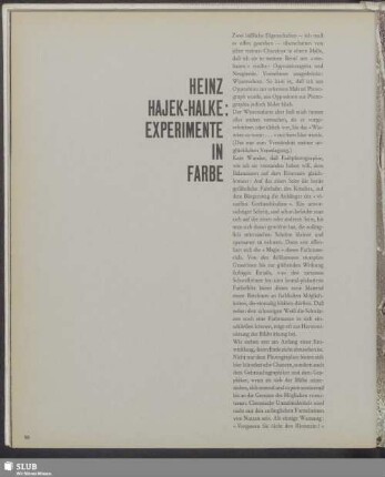 Experimente in Farbe
