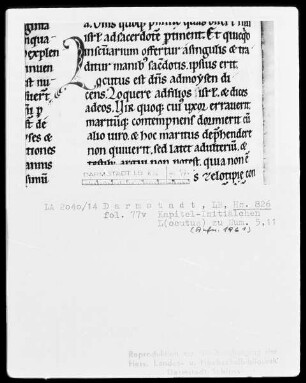 Testamentum Vetus — Initiale L (ocutus), Folio 77 verso