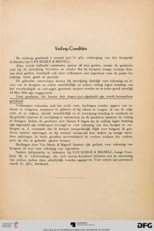 Veiling-Conditien