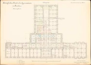 Friedrichs-Gymnasium, Breslau: Grundriss KG 1:100