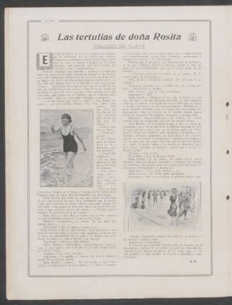 Las tertulias de doña Rosita : Diálogo de playa