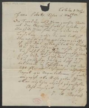 Brief an B. Schott's Söhne : 07.09.1831