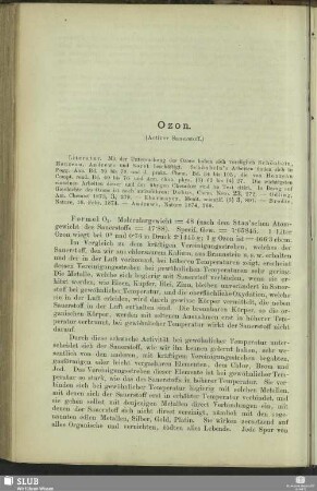 Ozon : (Activer Sauerstoff)