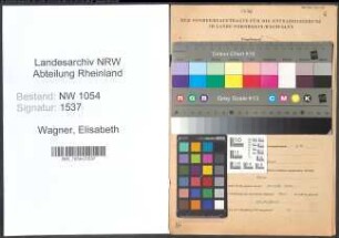 Entnazifizierung Elisabeth Wagner , geb. 29.01.1913 ()