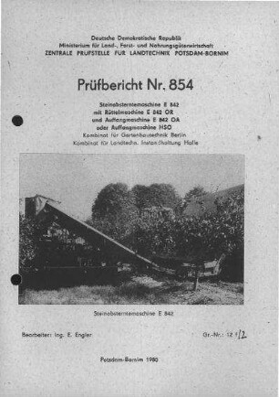 Steinobsterntemaschine E 842