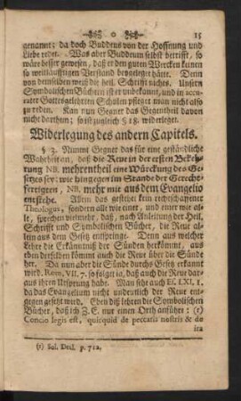 Widerlegung des anderen Capitels