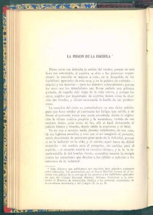 La misión de la escuela