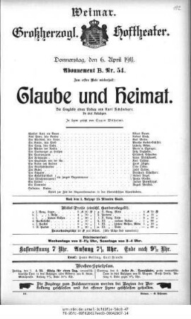 Glaube und Heimat