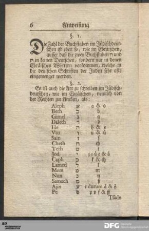 Anweisung zum Jüdischdeutschen.