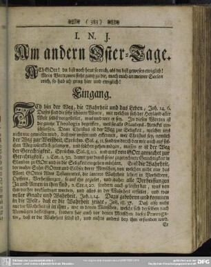 Am andern Oster-Tage