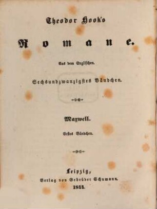 Maxwell : Roman, 1