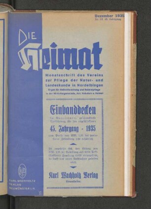 Dezember 1935, Nr. 12, 45. Jahrgang