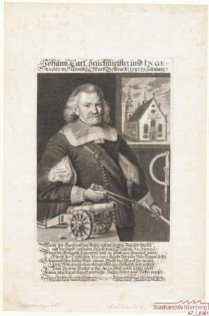 Johann Carl, Zeugmeister und Ingenieur; geb. 13. Januar 1587