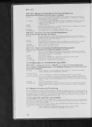 II.7 Hilfseinrichtungen der Forschung