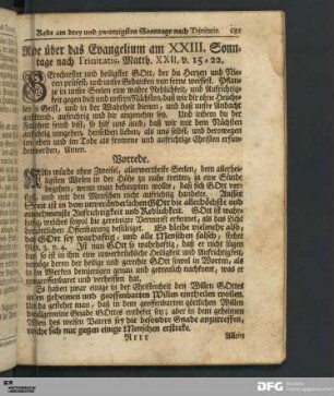 Rede über das Evangelium am XXIII. Sonntage nach Trinitatis