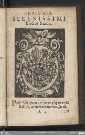 Insignia Serenissimi Elector. Saxon