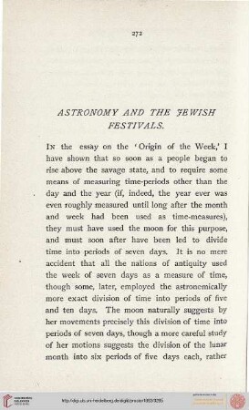 Astronomy and the Jewish Festivals