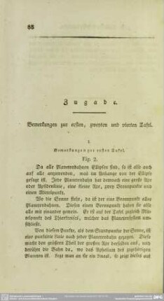 Zugabe. Bemerkungen zur ersten, zweyten und vierten Tafel