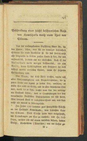 Beschreibung einer höchst beschwerlichen Reise von Kamtschatka durch einen Theil von Sibirien