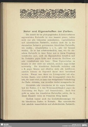 Natur und Eigenschaften der Farben
