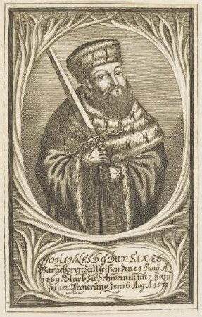 Bildnis des Johannes Dux Saxoniae