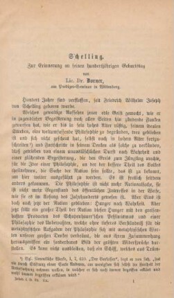 1-82 Schelling : zur Erinnerung an seinen hundertjährigen Geburtstag